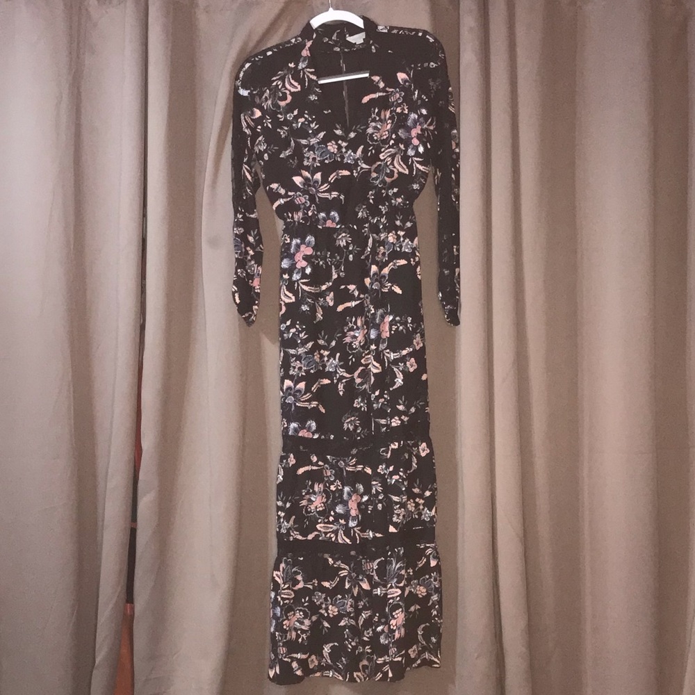 Black floral dress